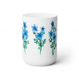 Star Lilies Watercolor - Ceramic Mug 15oz