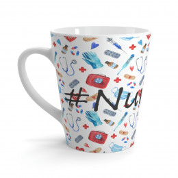 #NurseLife Nurse Pattern - Latte Mug 12oz