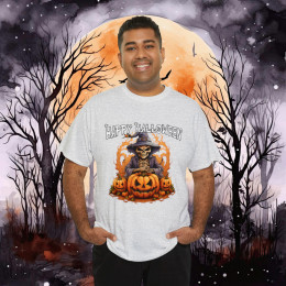 Happy Halloween - Reaper in a Pumpkin Patch T-Shirt, Fun Gift for the Horror Fans