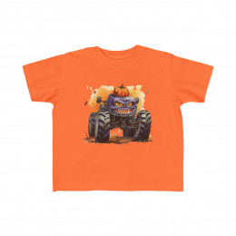Halloween Pumpkin Monster Truck Toddler's Jersey Tee, Halloween T-Shirt, Spooktacular, Kids Costume, Party Outfit, Childrens Halloween Shirt
