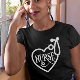 Nurse Heart Stethoscope - Unisex T-Shirt