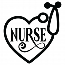 Nurse Heart Stethoscope - Spiral Notebook